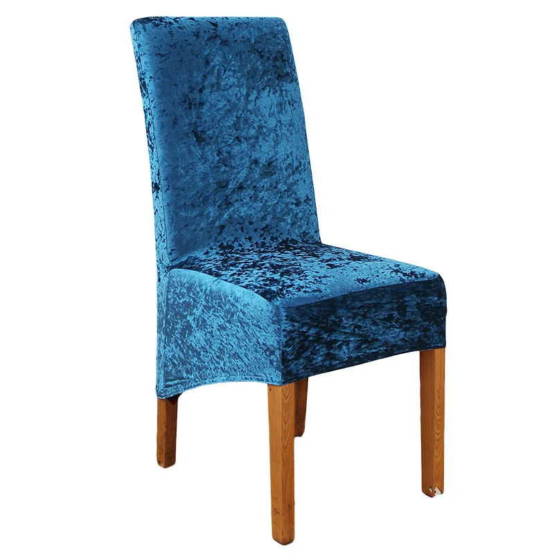 

2020 Shiny Velvet XL Size Spandex Chair Cover Stretch Slipcovers Elastic Seat Chair Covers Dining Room Chair Cover With Back