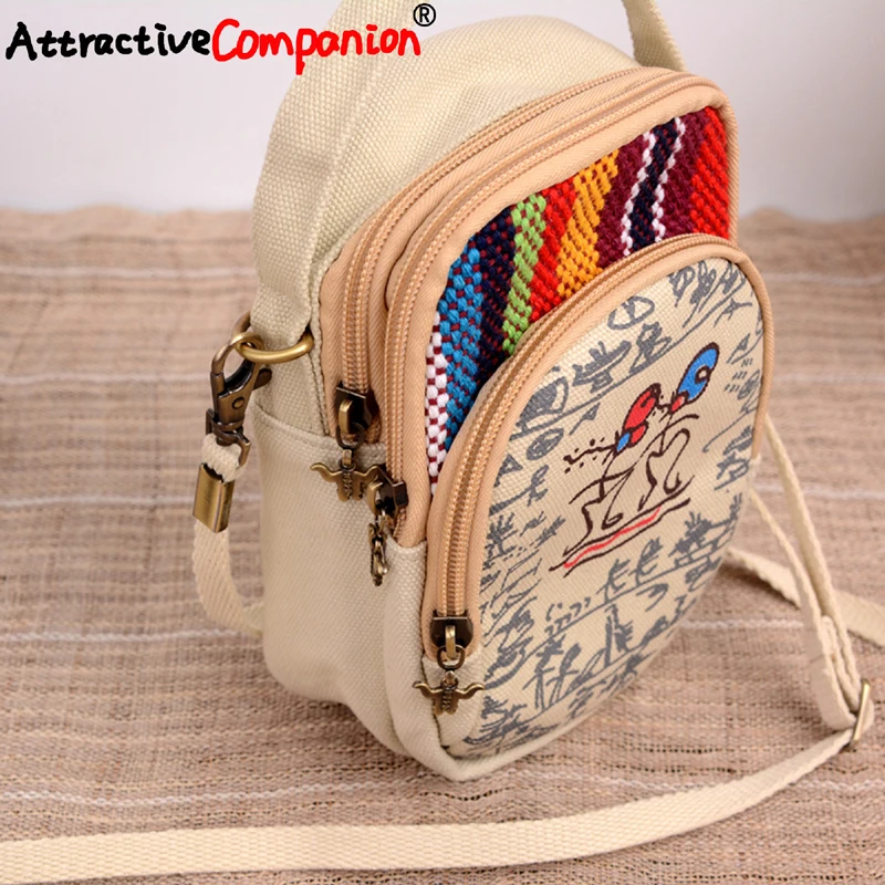 Милая Женская этническая сумка через плечо винтажный Плетеный Кошелек для монет