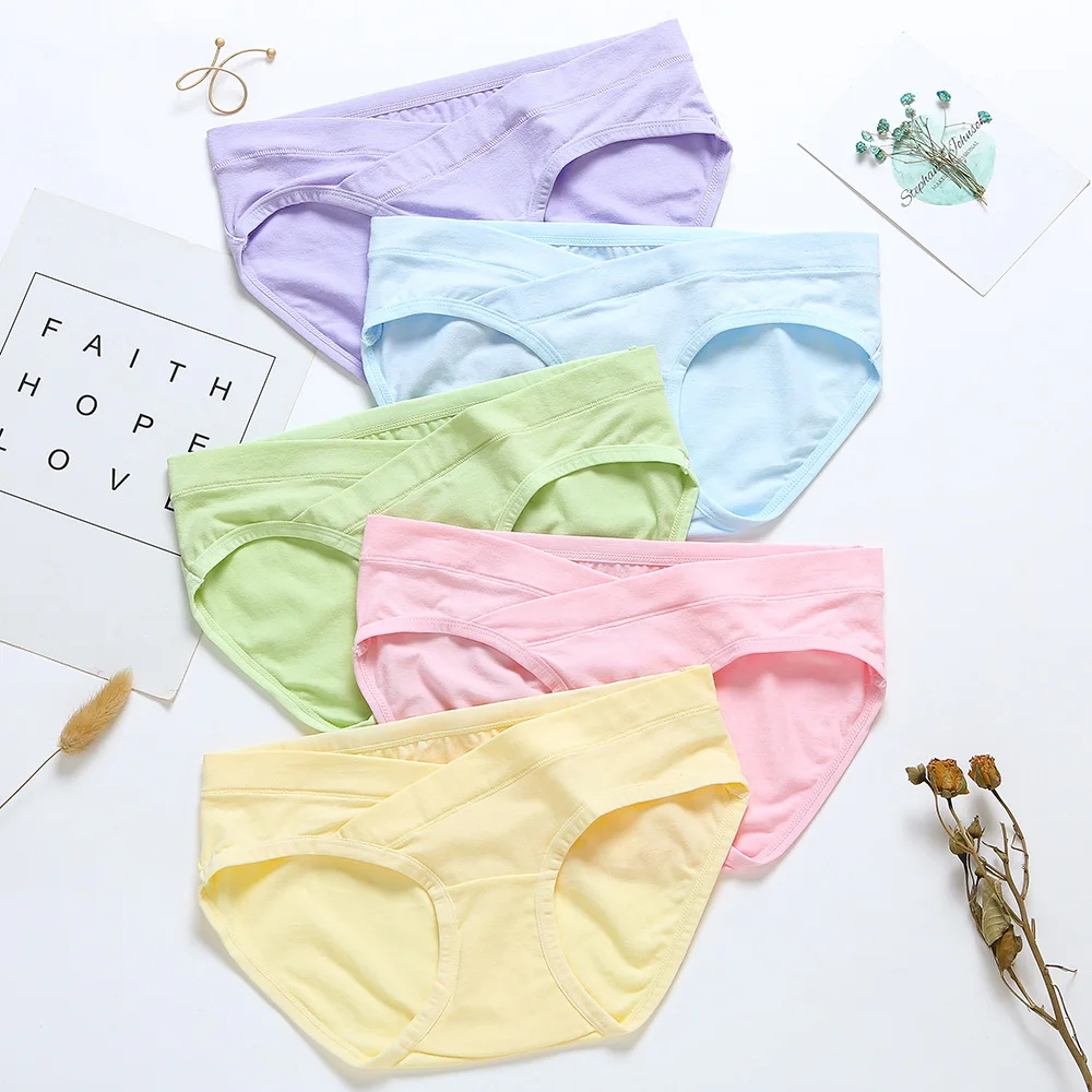 

3Pcs/Lot Cotton Maternity Underwear Low Waist Pregnancy Briefs Clothes Women Maternity Panties Intimates lingerie