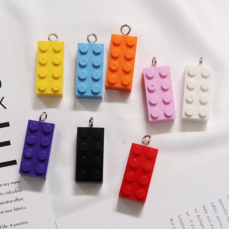 DIY Building Blocks Key Chain Hanging Ring Classic Bricks Accessories Keychain Creative Brick Suit All Brands Disassembly Toy | Игрушки и