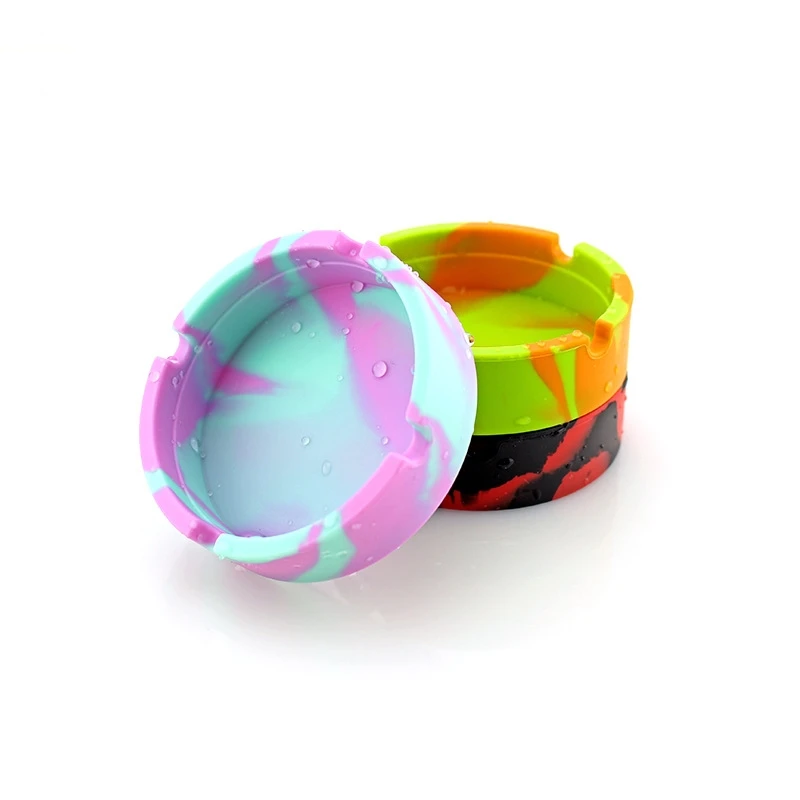 1 шт. Мягкая силиконовая круглая пепельница подставка для пепельницы светящийся