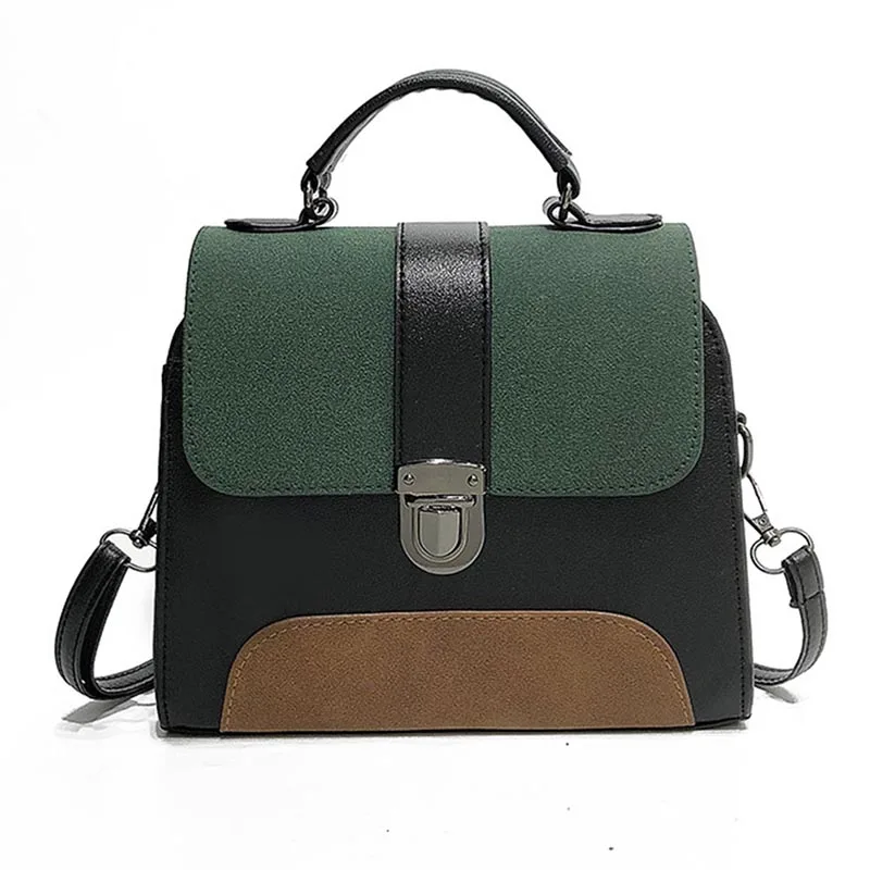 

Bags For Women 2021 Women PU Leather Shoulder Bag Patchwork Color Handbag Hasp Buckle Travel Bag Bolsa Feminina