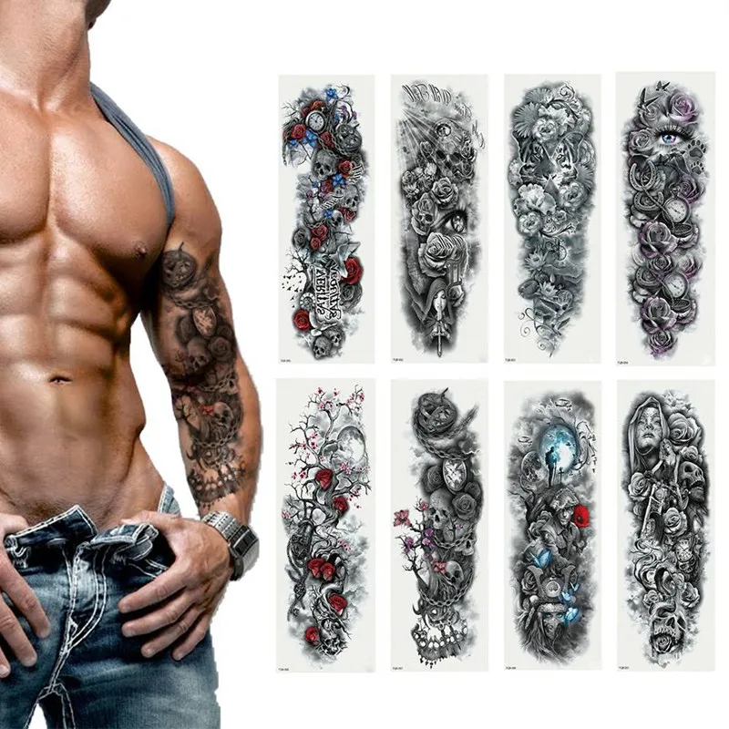 2020 Новая летняя большая рука временные татуировки наклейки красочные поддельные