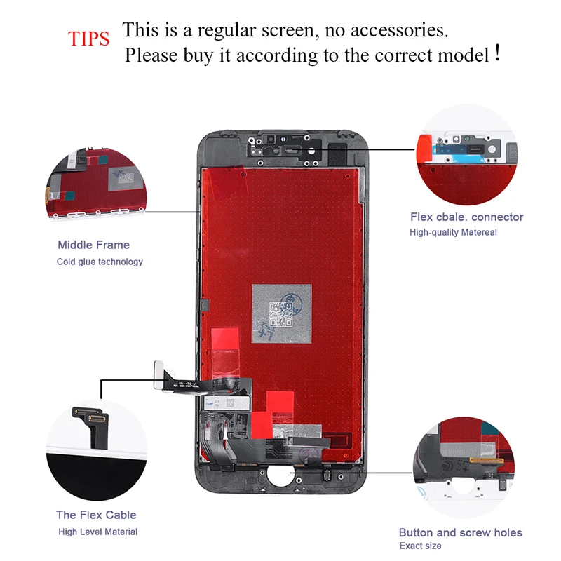 100% без битых пикселей lcd для iPhone 7 7Plus 8 Plus OEM дисплей 3D 5S сенсорный дигитайзер