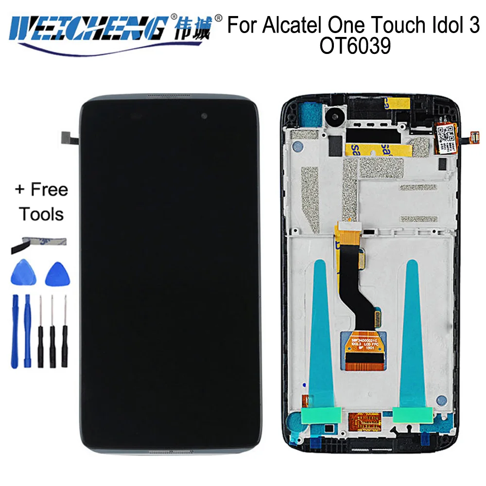 ЖК дисплей для Alcatel One Touch Idol 3 OT6039 6039 6039A 6039K 6039Y дигитайзер сенсорного экрана +
