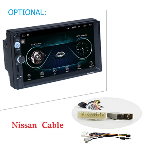 AMPrime 2din Авторадио Android автомобильный мультимедийный плеер 2 din универсальный gps Mirrorlink автомобильный Радио Wifi Bluetooth стерео аудио плеер - Цвет: Nissan Cable