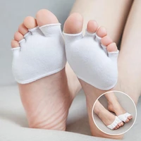 women cotton forefoot toe socks female summer gym sport non slip 5 finger seperated invisible half foot breathable sock slippers