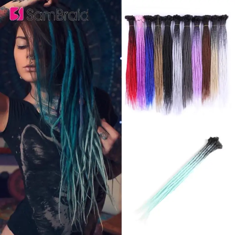 Пряди волос дреды ручной работы для наращивания 24 дюйма пряди в стиле хип хоп из