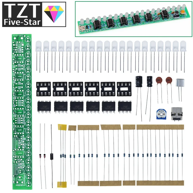 Комплект USB ламп спектра звука светодиодный автомобильный индикатор уровня