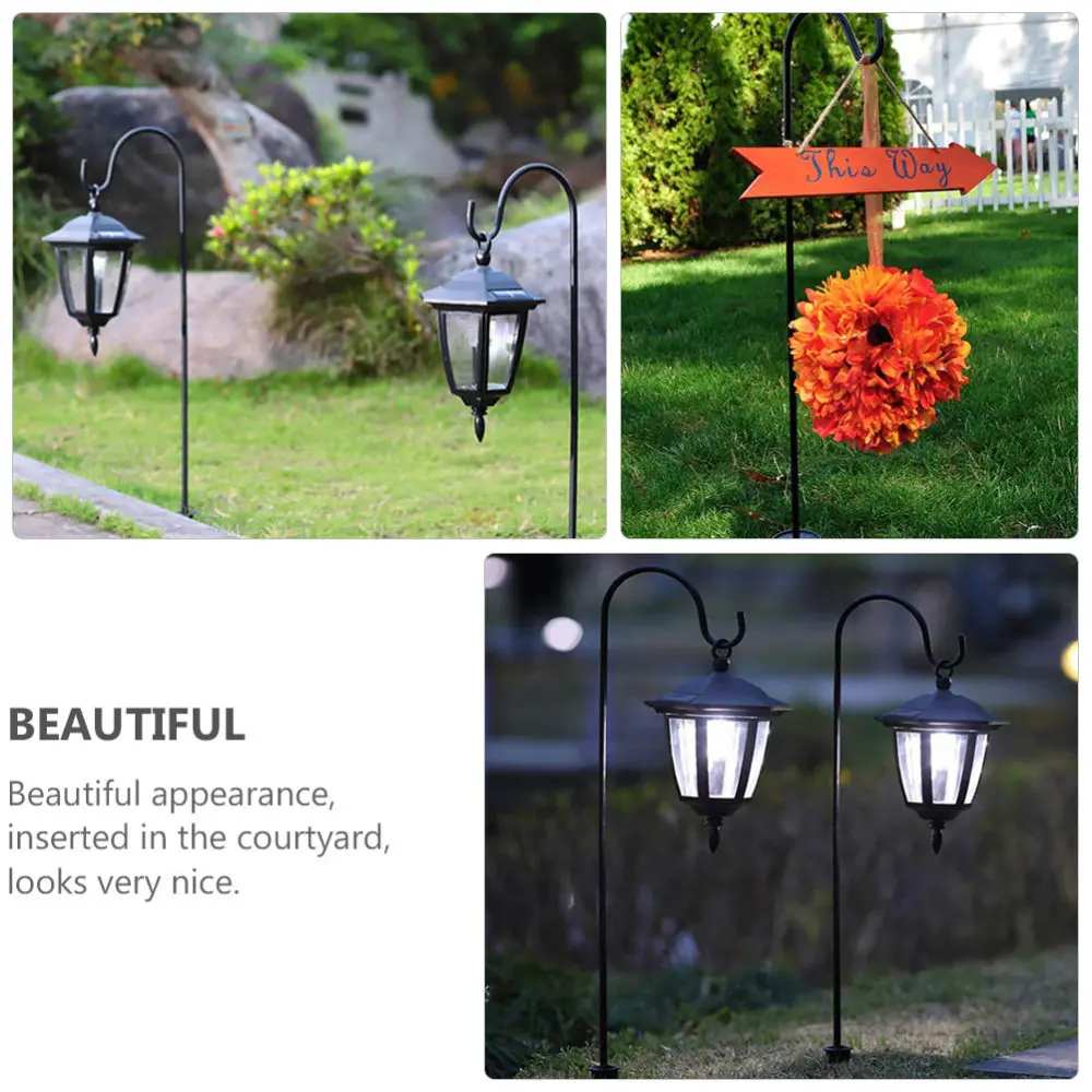 

5pcs Shepherd Hooks Outdoor Courtyard Hanging Hooks Practical Lantern Hangers