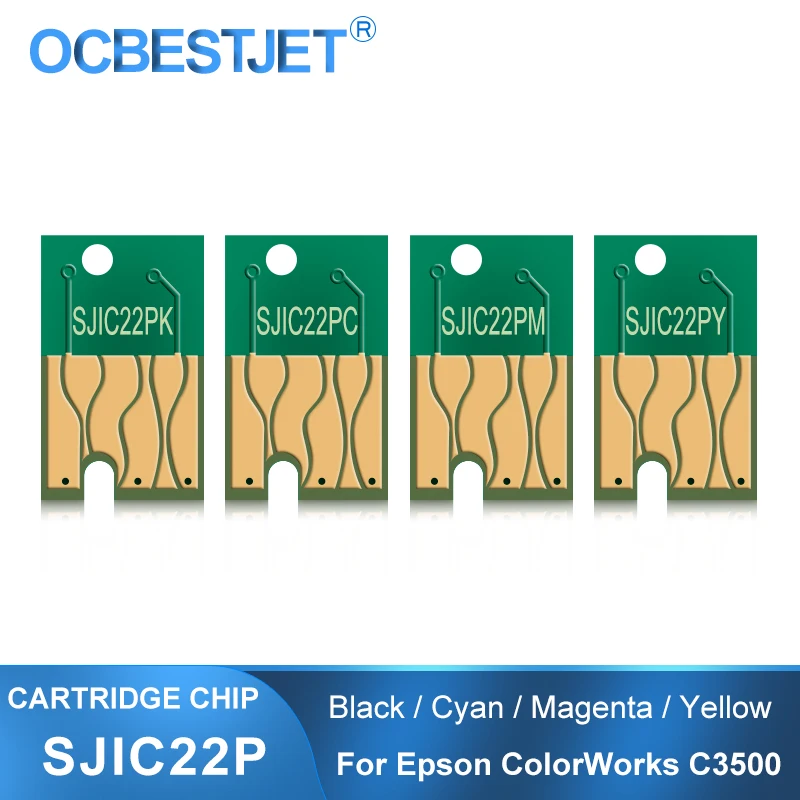 SJIC22P SJIC22P(K) SJIC22P(C) SJIC22P(M) SJIC22P(Y) Chip della cartuccia di inchiostro per Epson ColorWorks C3500 TM-C3500 Chip della stampante dell'etichetta