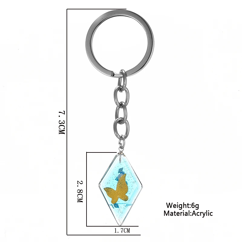 Женский брелок с геометрическим рисунком ювелирное украшение в виде Цветной