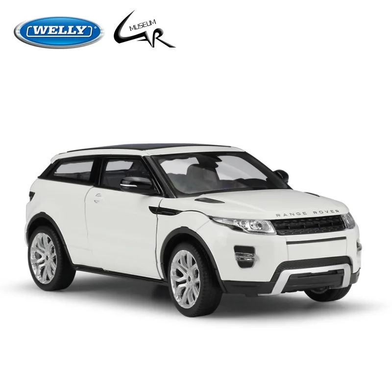 

Модель автомобиля Welly 1:24, литая под давлением, для внедорожника Land Rover, Range Rover Evoque, из металлического сплава, коллекции игрушек для мальчиков