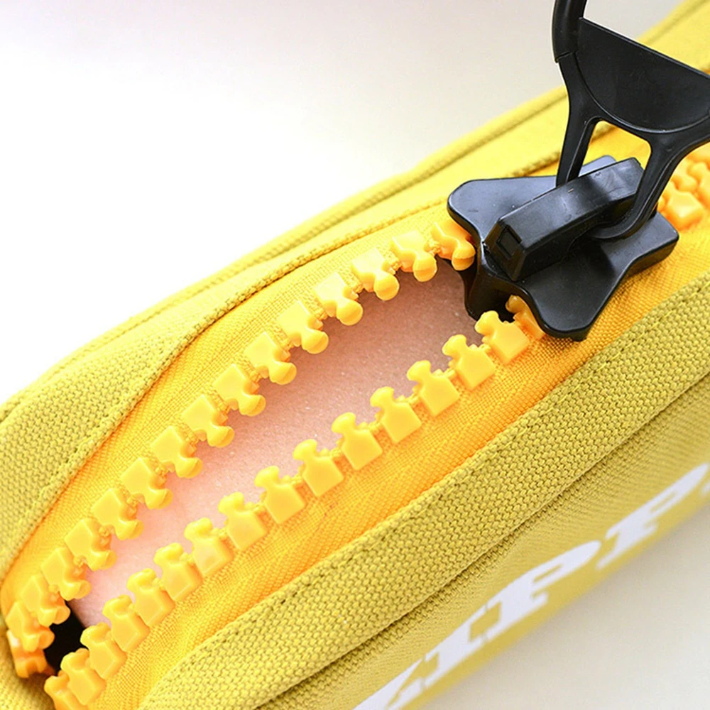 Креативный чехол для карандаша на большой молнии холщовый футляр ручек милый