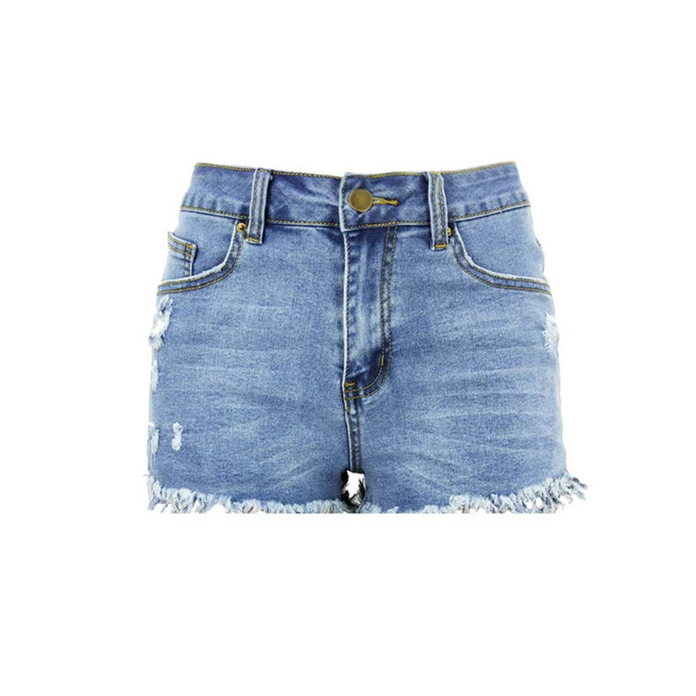 

Women's Shorts Summer Wear Denim Shorts Summer Women Stylish Summer Pockets Ripped Side Slit Tassel Shorts Minipants Hot Pants