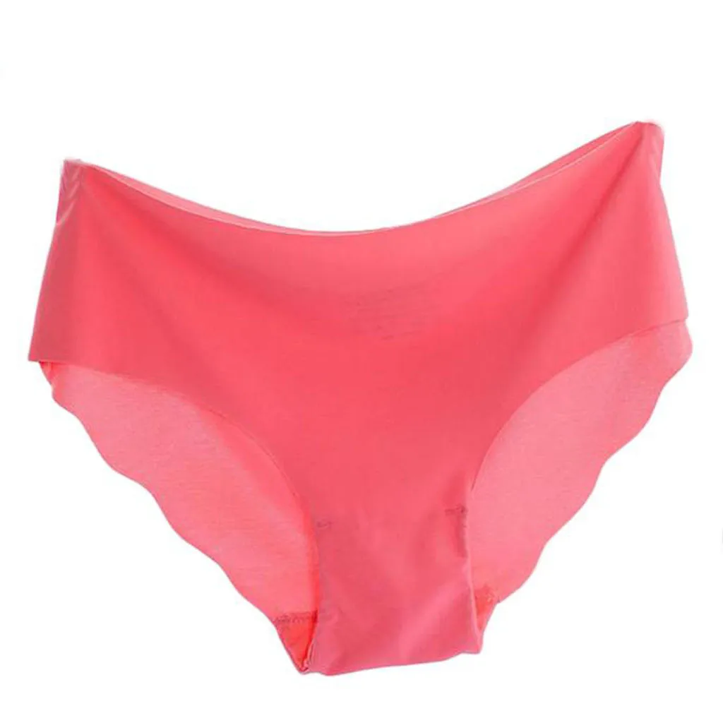 1 шт. Женские однотонные невидимые Трусы из хлопка и спандекса бесшовные трусы с