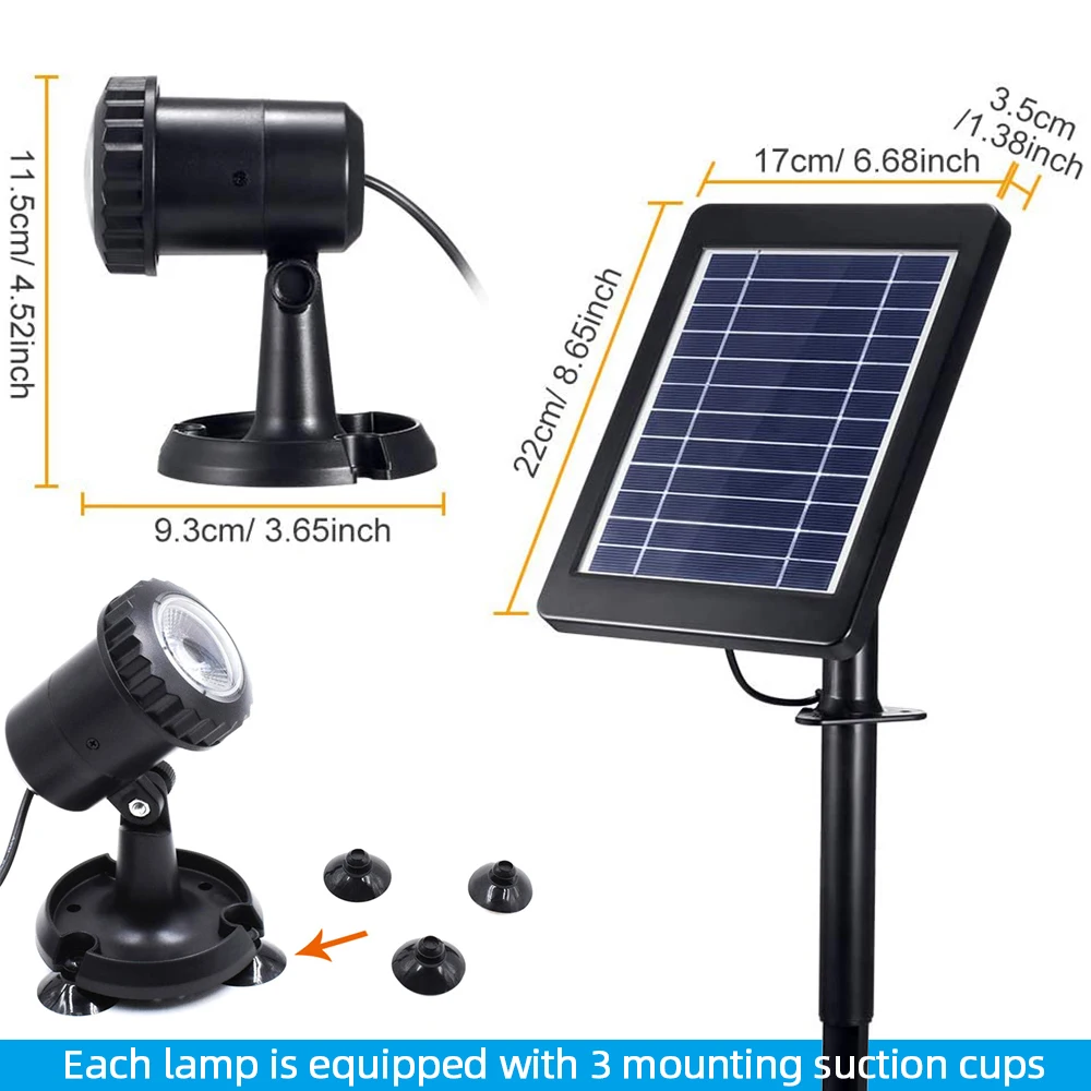 Солнечный подводный светильник IP68 Бассейн СВЕТОДИОДНЫЙ напольный ing украшения