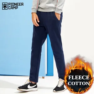Пионерский лагерь Новые однотонные толстые флисовые штаны брендовая мужская одежда прямые флисовые утепленные штаны мужские качество хлопка AWK702320