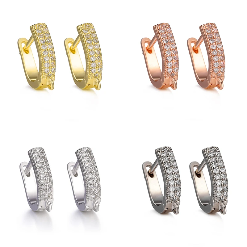 Женские аксессуары для сережек Juya простые серьги Крючки из циркония с