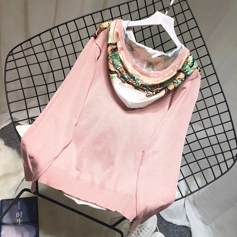 Женский однобортный Кардиган ALPHALMODA атласный свитер с капюшоном длинными