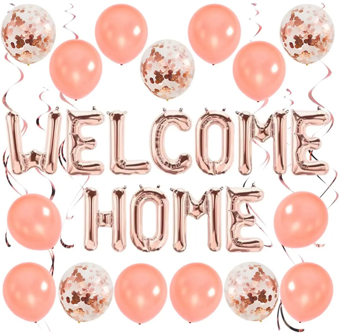 

Добро пожаловать, домашние воздушные шары, баннер, подвесные шары для вечеринки возвращения на день рождения, товары для украшения вечеринк...