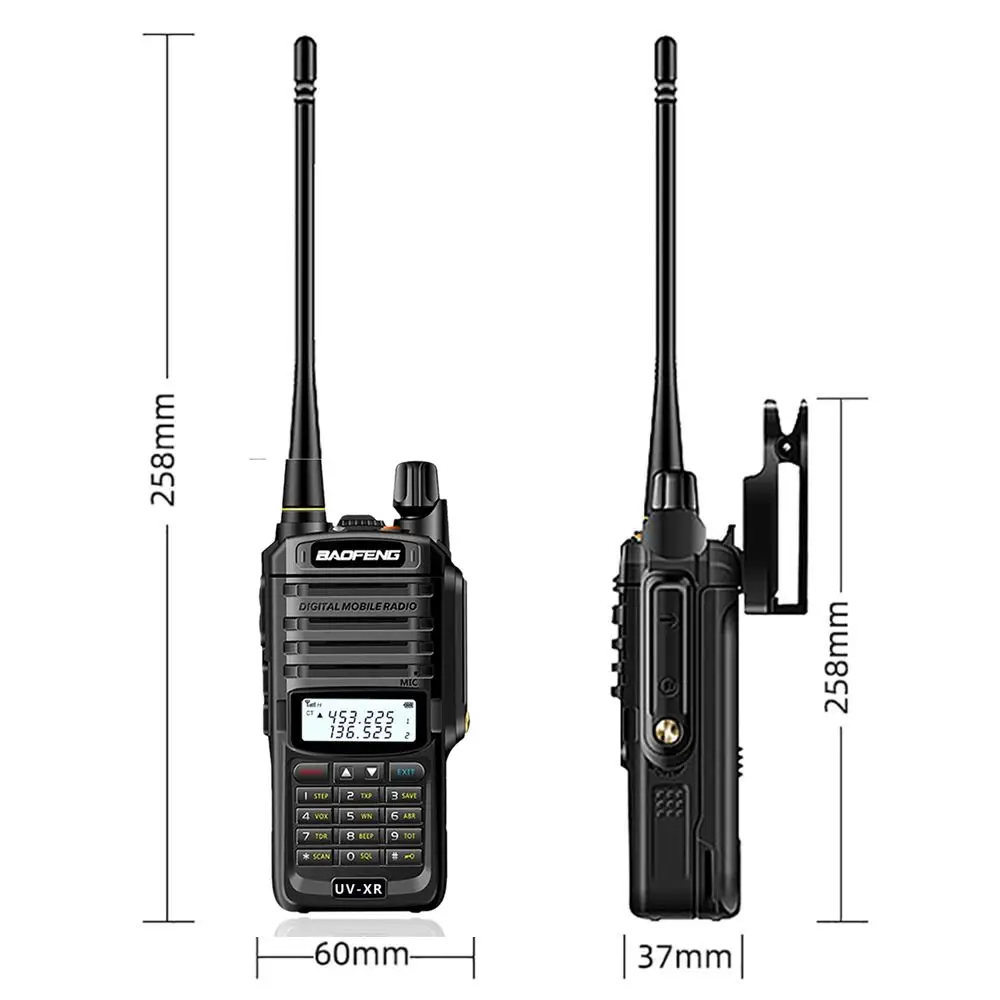 2 шт. Baofeng UV-XR 10 Вт Высокая мощность IP67 Водонепроницаемый двухстороннее радио Двухдиапазонная портативная рация для охоты, пешего туризма, дождя