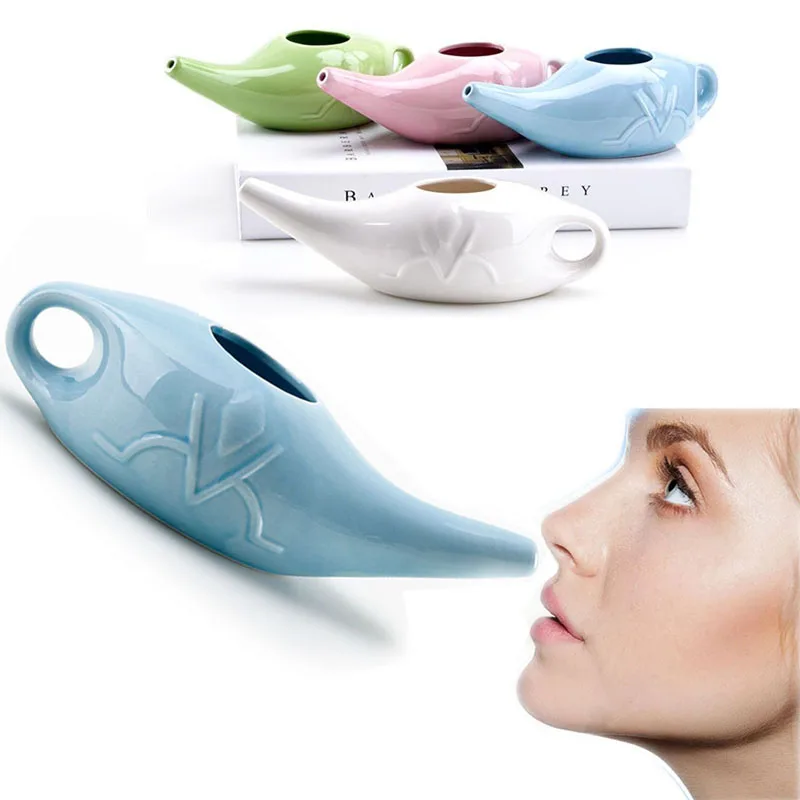 Йога для нети горшок чистки мытья носа с керамическим материалом Назального