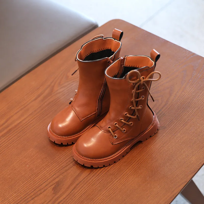 

Модные трендовые детские длинные ботинки, новинка осень-зима 2021, теплые ботинки принцессы на мягкой подошве с яркой поверхностью и боковым ...