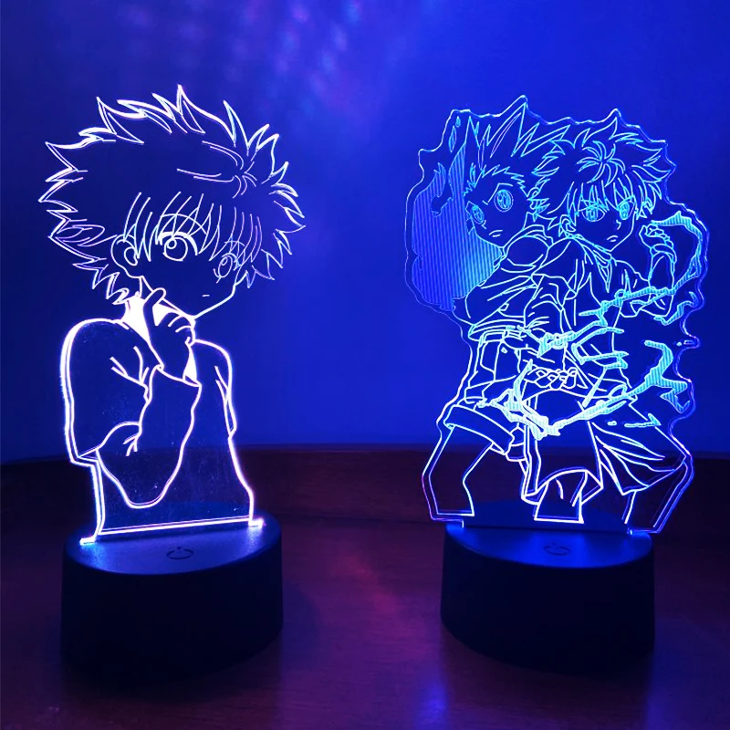 3D лампа Killua Hunter X светодиодсветильник Hxh светодиодный ночсветильник Аниме