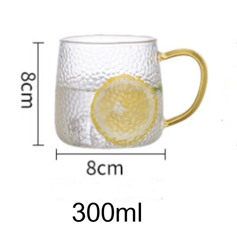 Термостойкий стеклянный чайник с узором молотка набор офисных чайных чашек