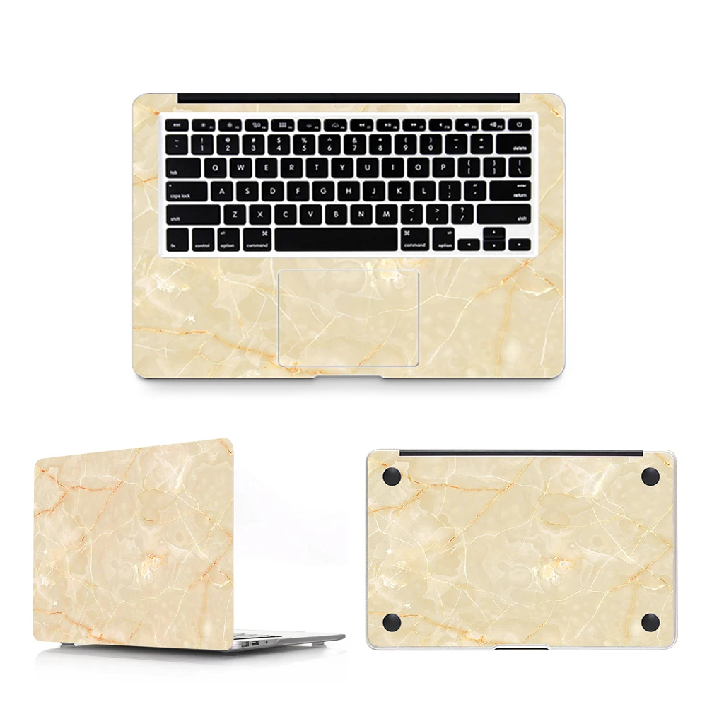 HRH 3 в 1 наклейка для ноутбука с мраморным дизайном наклейки защиты рук защитный