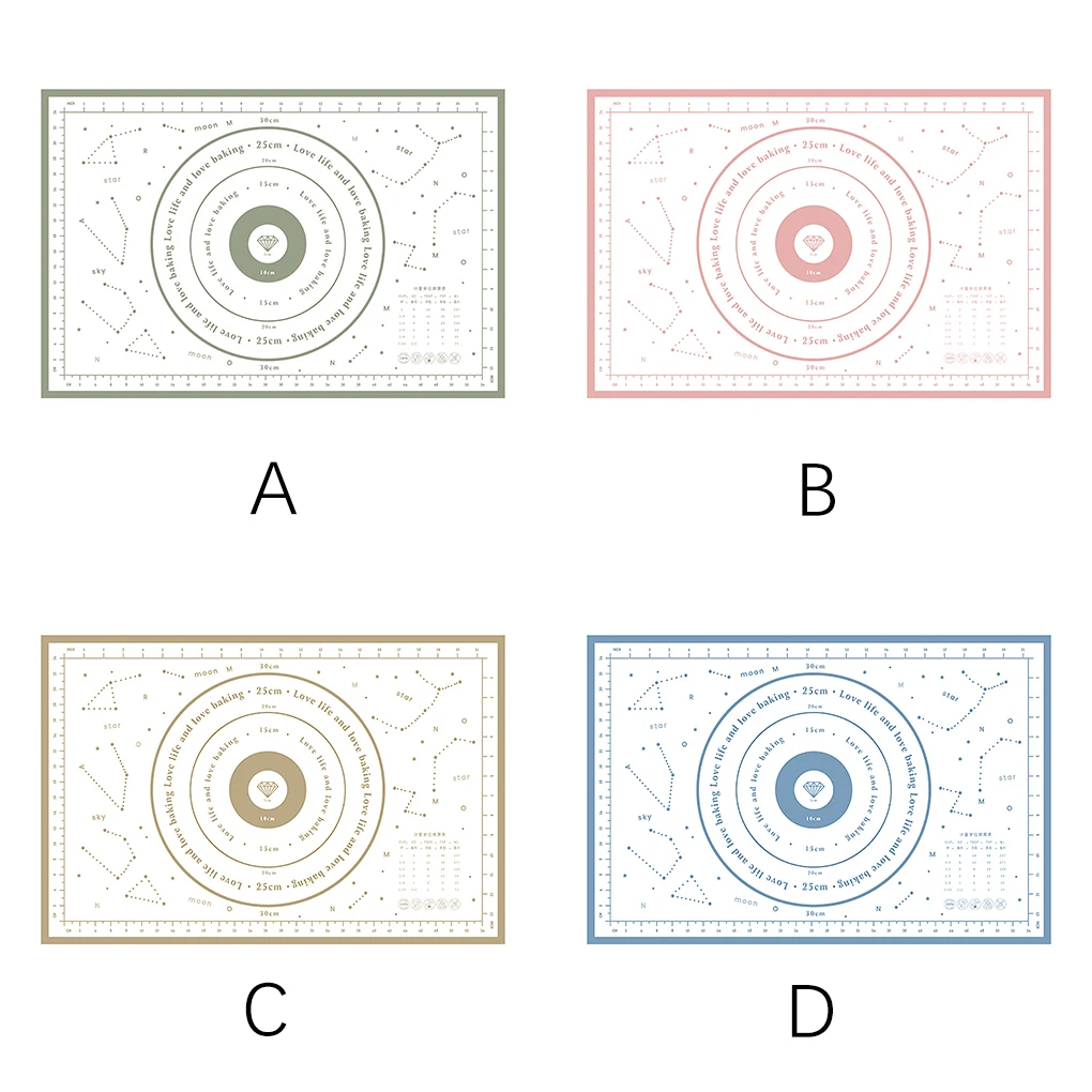 

Thickened Silicone Kneading Pad Dough Rolling Mat Silicone Pastry Rolling Sheet Anti-slip Pastry Dough Pad Kitchen Accessory