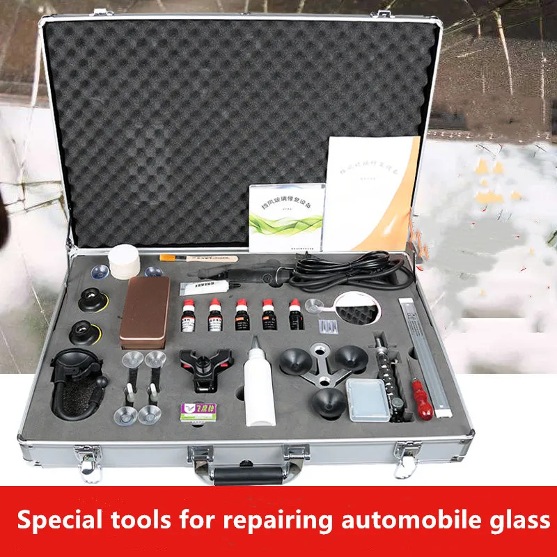 Набор инструментов для ремонта стекла автомобиля инструмент сверления сколов на