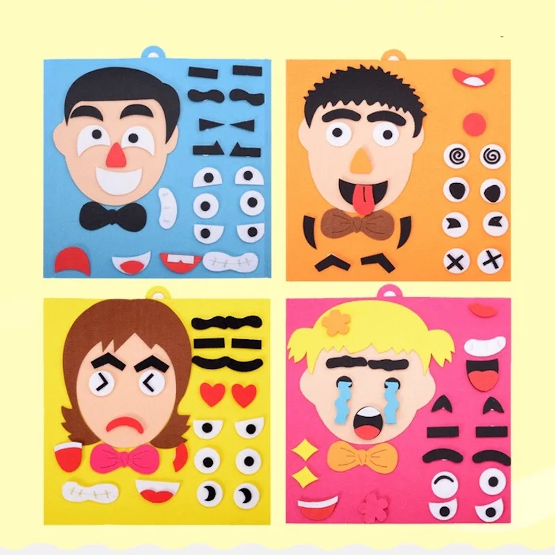 Children Recognition Training EVA 3D Parents and Kids Five Sense Organs DIY Assembling Puzzles Jigsaw 1 Set Educational Toys