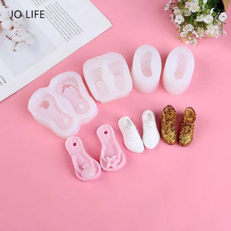 

JO LIFE Creative Sneakers Sport Shoes Silicone Mold DIY Cake Decoration Dollhouse Craft Slippers Mould