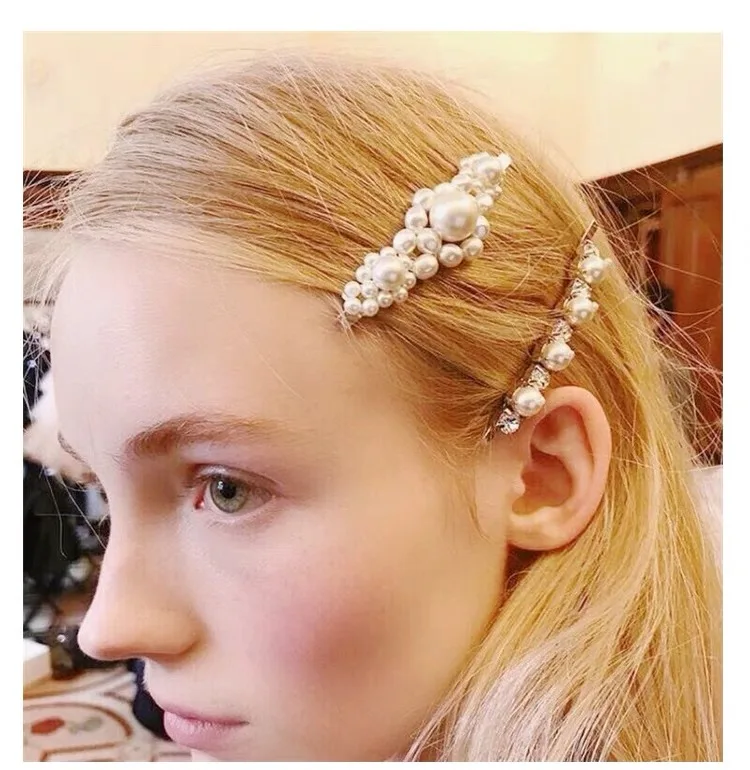 BYSPT модные хрустальные стразы жемчужные в форме сердца банта заколки для девочек