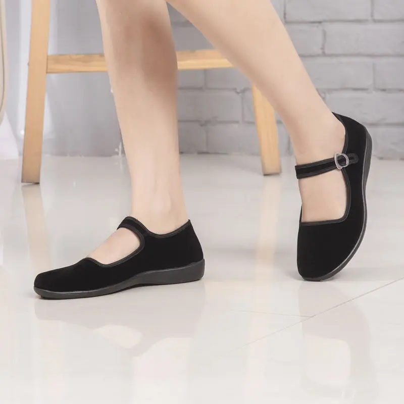 Zapatillas Mujer New Flats Women Shoes Leather Loafers Slip on Womens Flat Shoes Black Design Female Shoes Plus Size 35-41