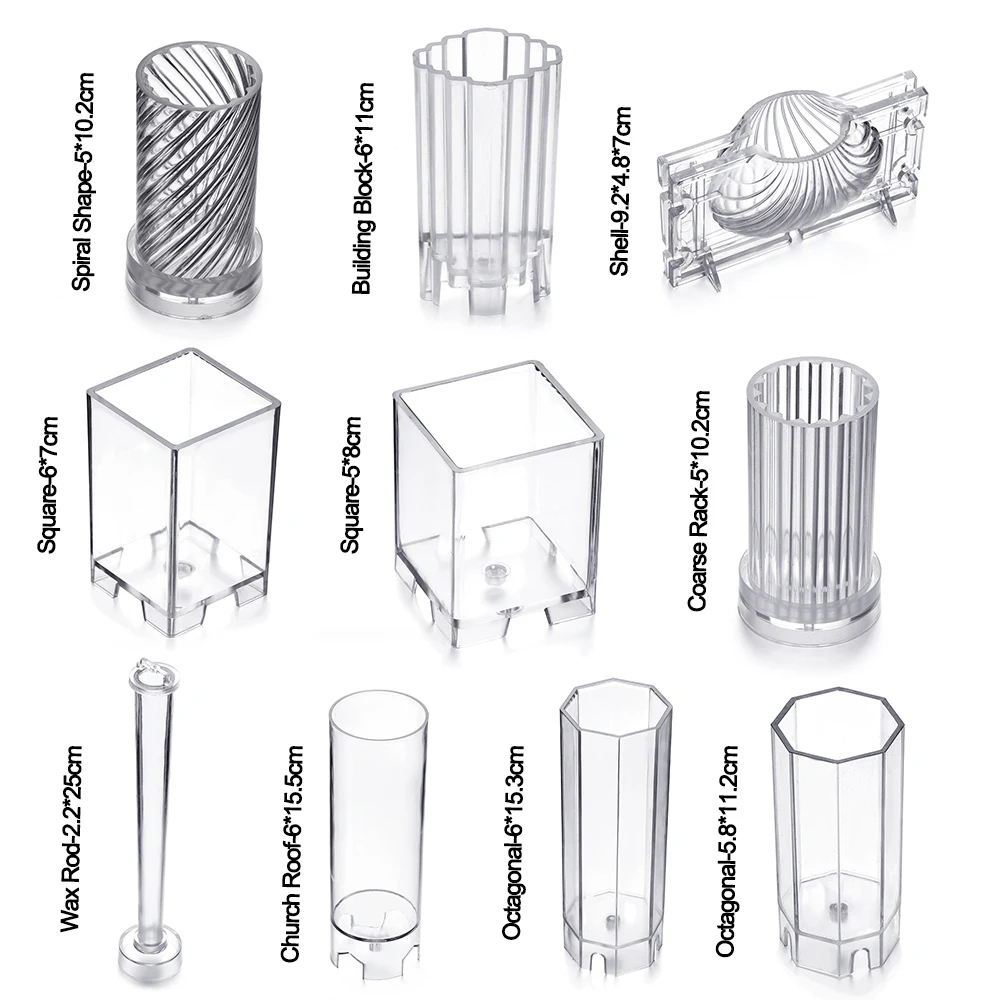 Пластиковая прозрачная форма в виде свечи 1 шт. формы для мыла украшение торта