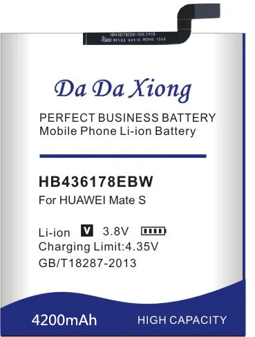 Аккумулятор Da Xiong 4200 мА/ч HB436178EBW для Huawei Mate S CRR CL00 UL00 чехол телефона|Аккумуляторы