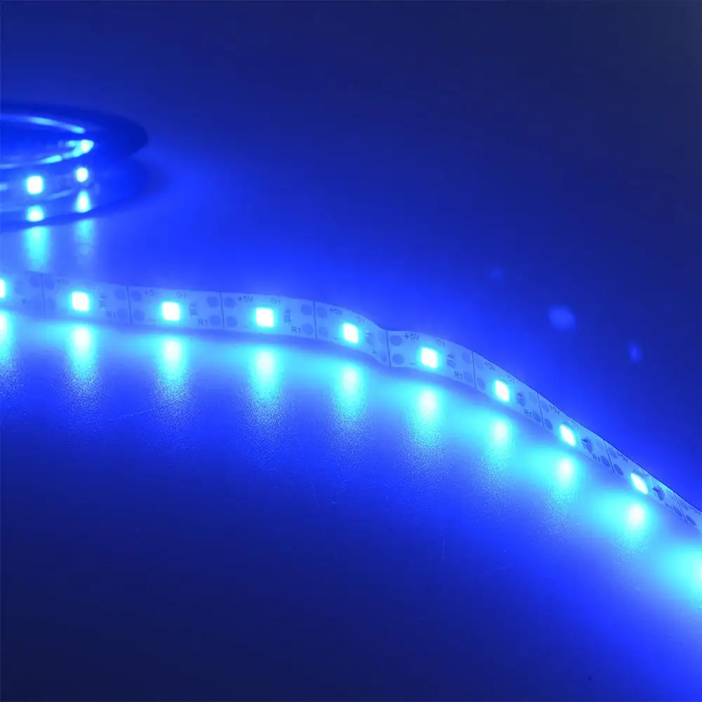 Bzoosio 5V 2835 30/60/120 SMD белый/теплый белый/синий светодиодный светильник для бара, телевизора, Автомобильный задний светильник ing USB самоклеящийся rgb светодиодный F1 - Emitting Color: BU