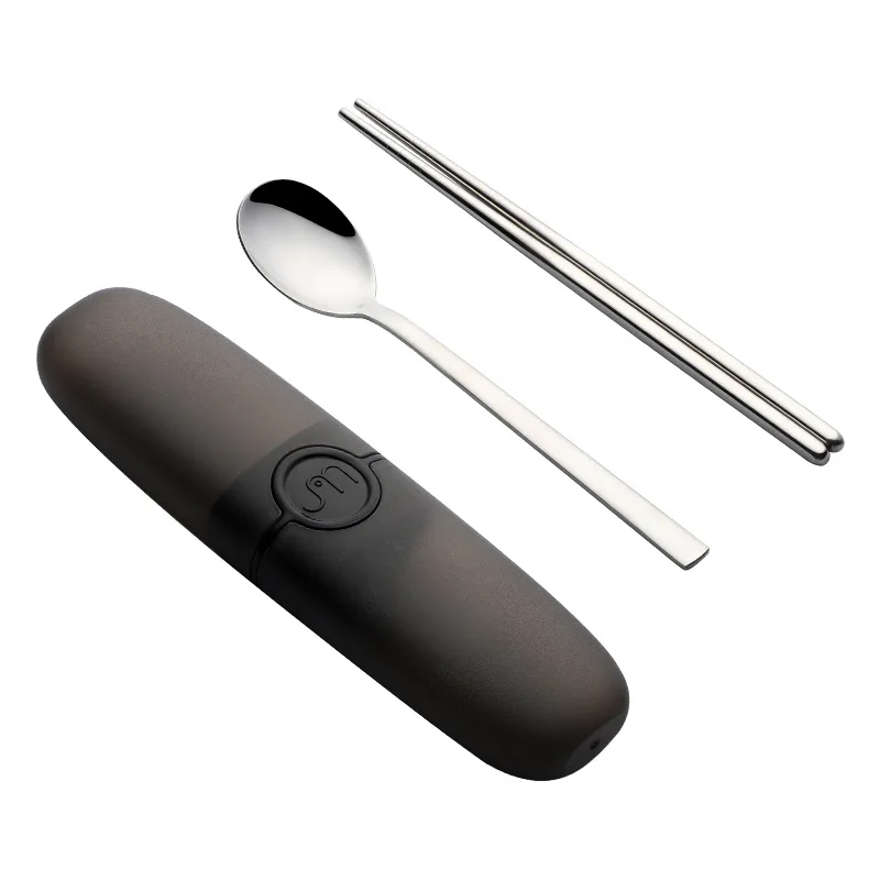 

Tableware Chopsticks Spoon Kit Environmental Protection Tableware Three-Piece Public Chopsticks Serving Spoon Promotional Gifts