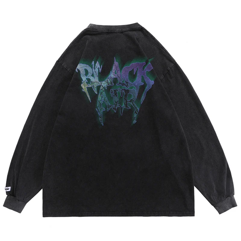 

Mens O-neck Printed Distressed Sweatshirts Men Hoodies Long Sleeve Pullover Unisex 2020 Male Oversize Vintage Couple Streetwear