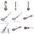 EDC Открытый Мини Портативный Легкий полезный титановый сплав Кемпинг альпинизма столовые приборы Spork вилка ложка Горячая