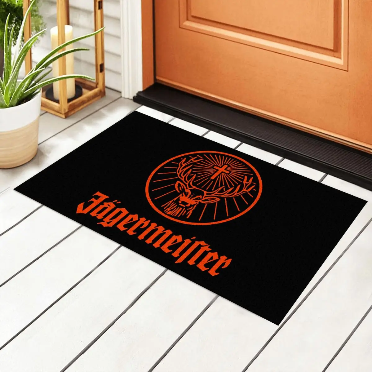 

Jagermeister, немецкий логотип, коврик для ванной, коврик для входной двери, напольный ковер, дорожка, наружный коврик