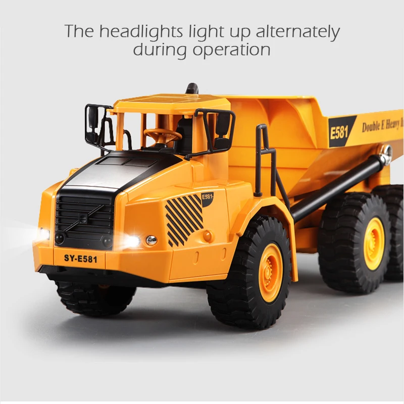 2 4G большой пульт дистанционного управления самосвал игрушка с светильник