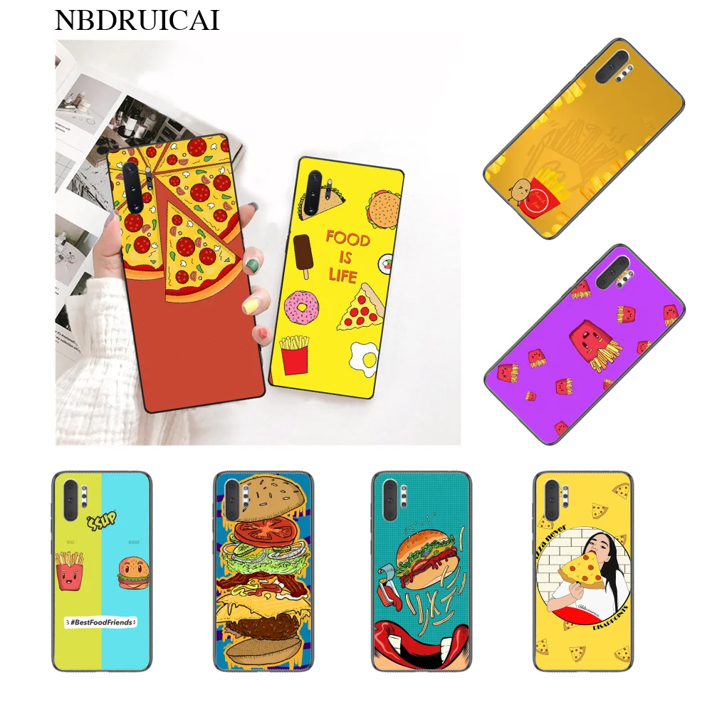 Чехол для телефона NBDRUICAI с изображением милой еды картошки фри гамбургеров пиццы