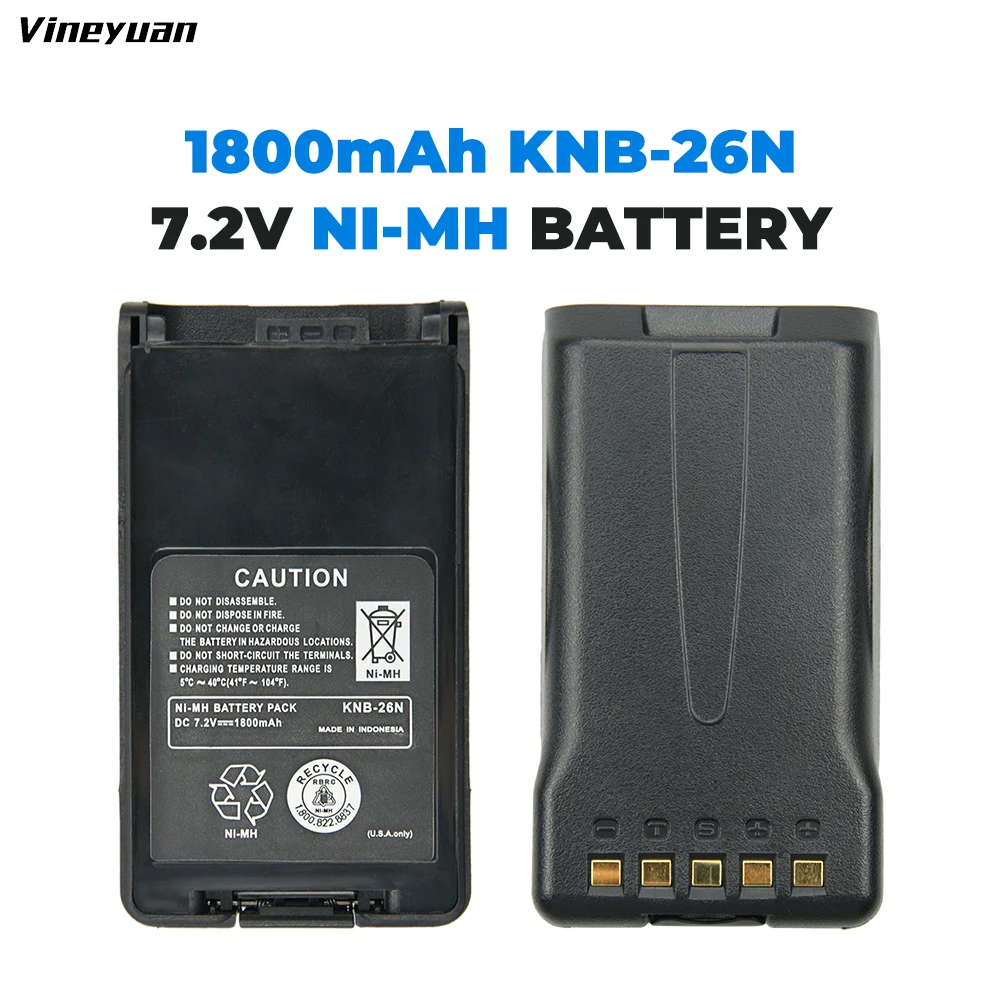 10PCS KNB-26N Two Way Radio Battery for Kenwood TK-2140 TK-3140 1800mAh Ni-MH Radio Replacement Battery