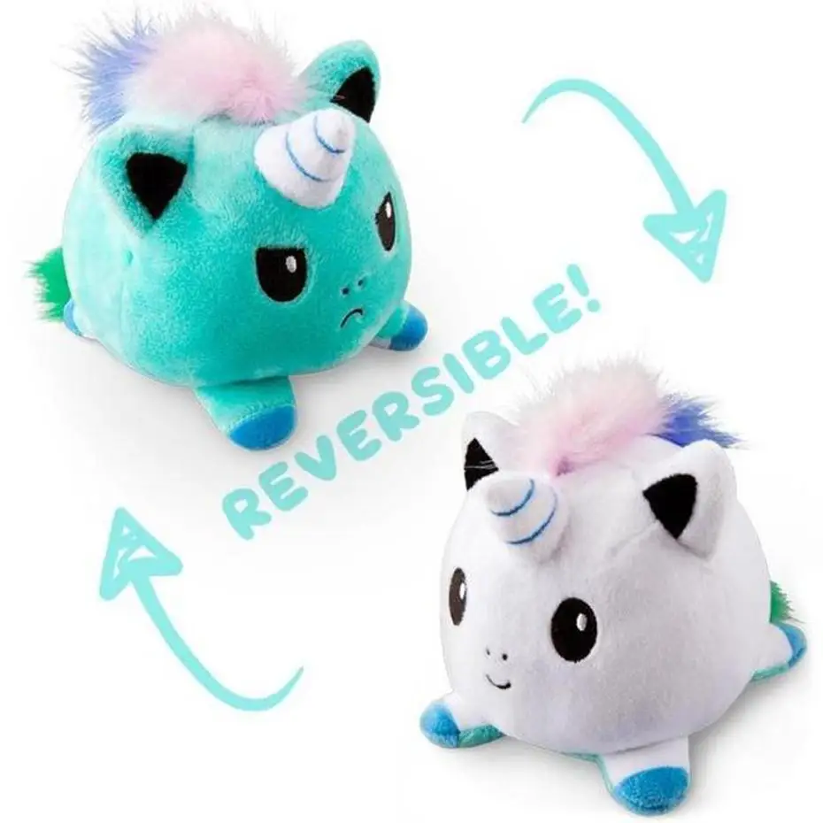 25 Flip Unicorn Plush Toys Dark Night Glowing Two Expressions Family Decoration Kids New Year Gift Pendant | Игрушки и хобби