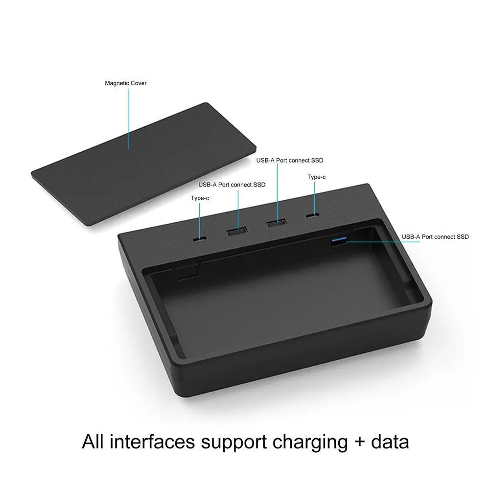 

Car USB Splitter Hub Multi Splitter Adapter OTG For 2021 Model3 / Y HUB Model 3 Extender Charger Accessories