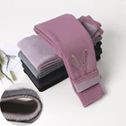 Новейшие зимние штаны для девочек, милая кошка, Кролик Детские плотные теплые штаны, обтягивающие леггинсы с флисом, теплые хлопковые штаны с эластичным поясом